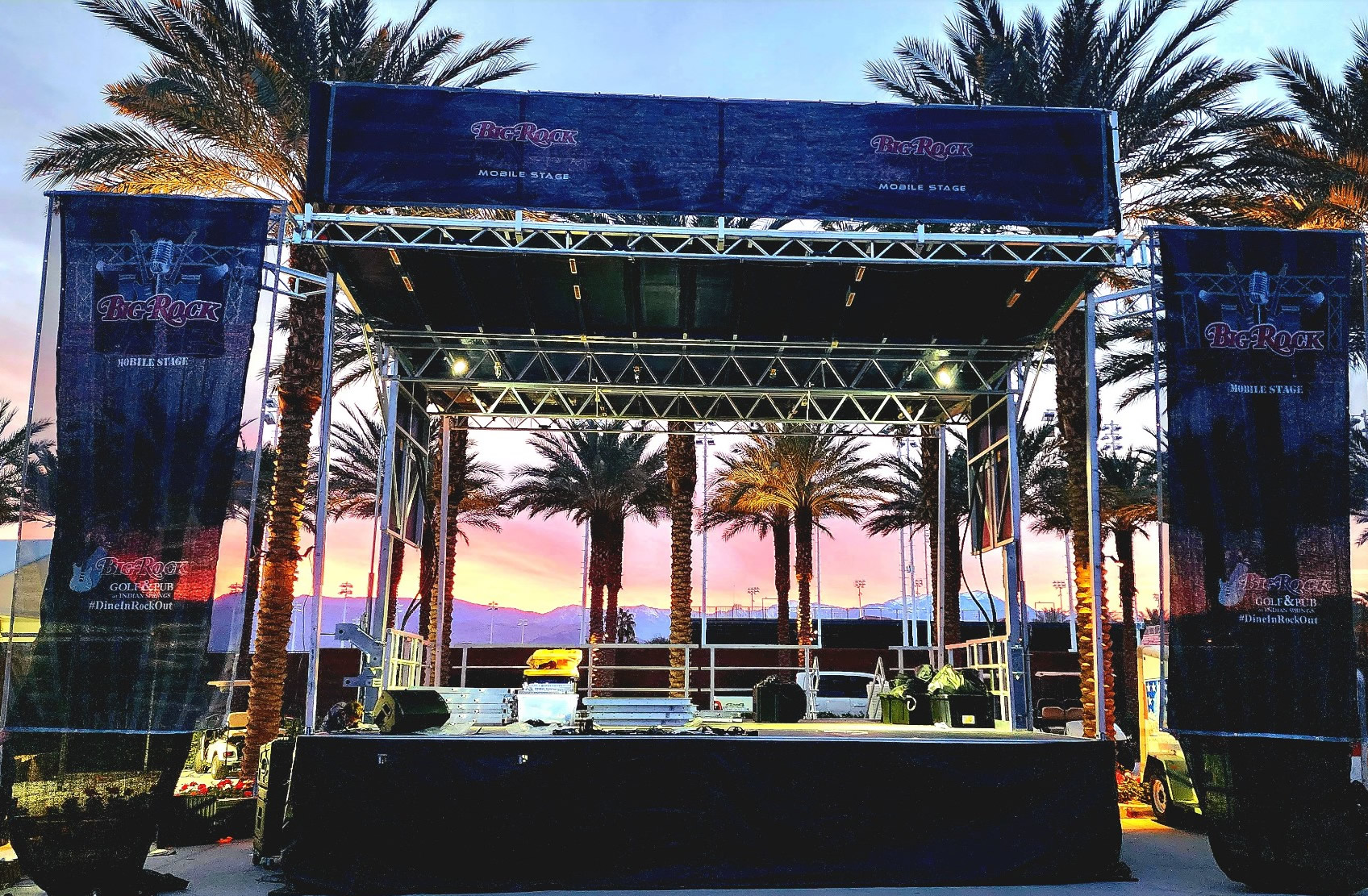 Mobile Stage at Sunset